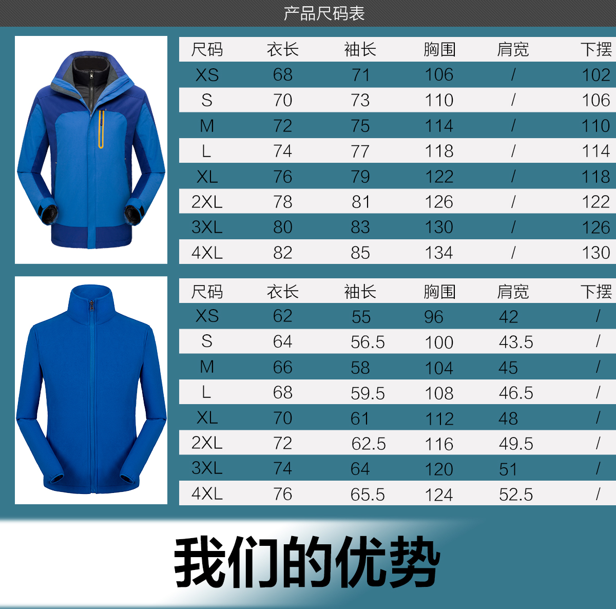 冲锋衣加工厂冲锋衣定制多方位模特展示 冲锋衣定制多方位模特展示